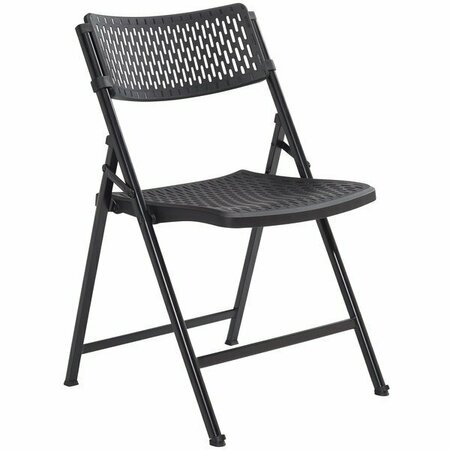 NATIONAL PUBLIC SEATING 1410 AirFlex Black Polypropylene Premium Folding Chair 3861410